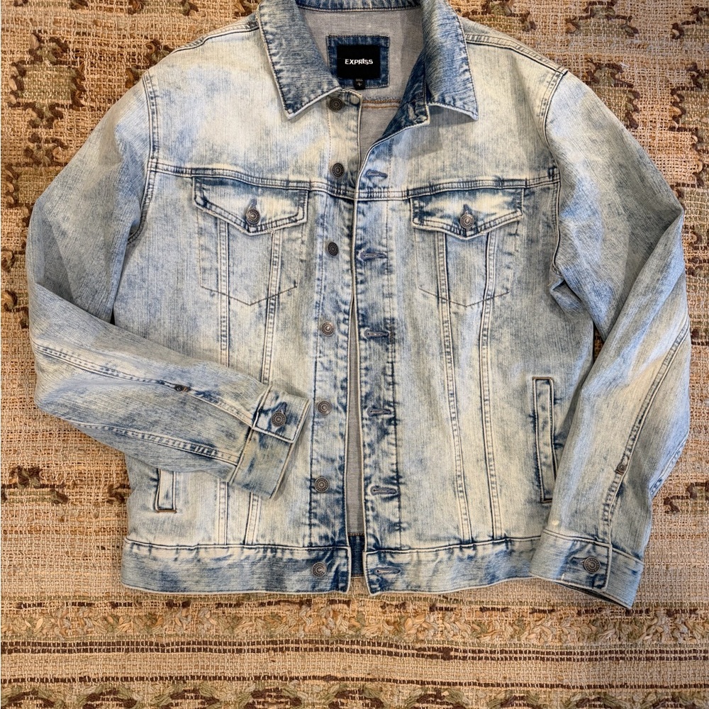 Express Faded Blue Denim Jacket